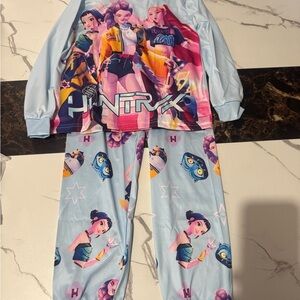 Kids Cartoon Character Pajamas - Blue and Pink